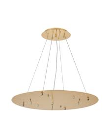 D0928FG/GO  Lowan 690mm, 3m Suspension Plate c/w Power Cable To Lower Flush Fittings, French & Painted Gold Max Load 20kg (ONLY TESTED FOR OUR RANGE OF PRODUCTS)